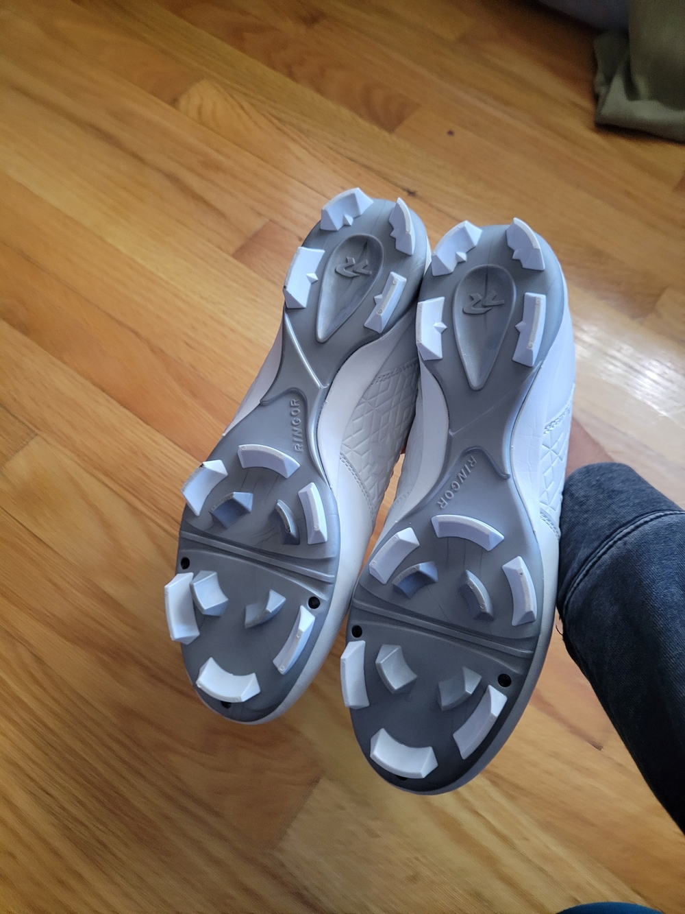 RIP-IT Ringor Diamond Softball Cleat Cleats Molded Girls White/White -Size 10 - Picture 6 of 10